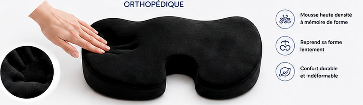 Mousse à mémoire de forme du coussin d'assise ergonomique Silnah