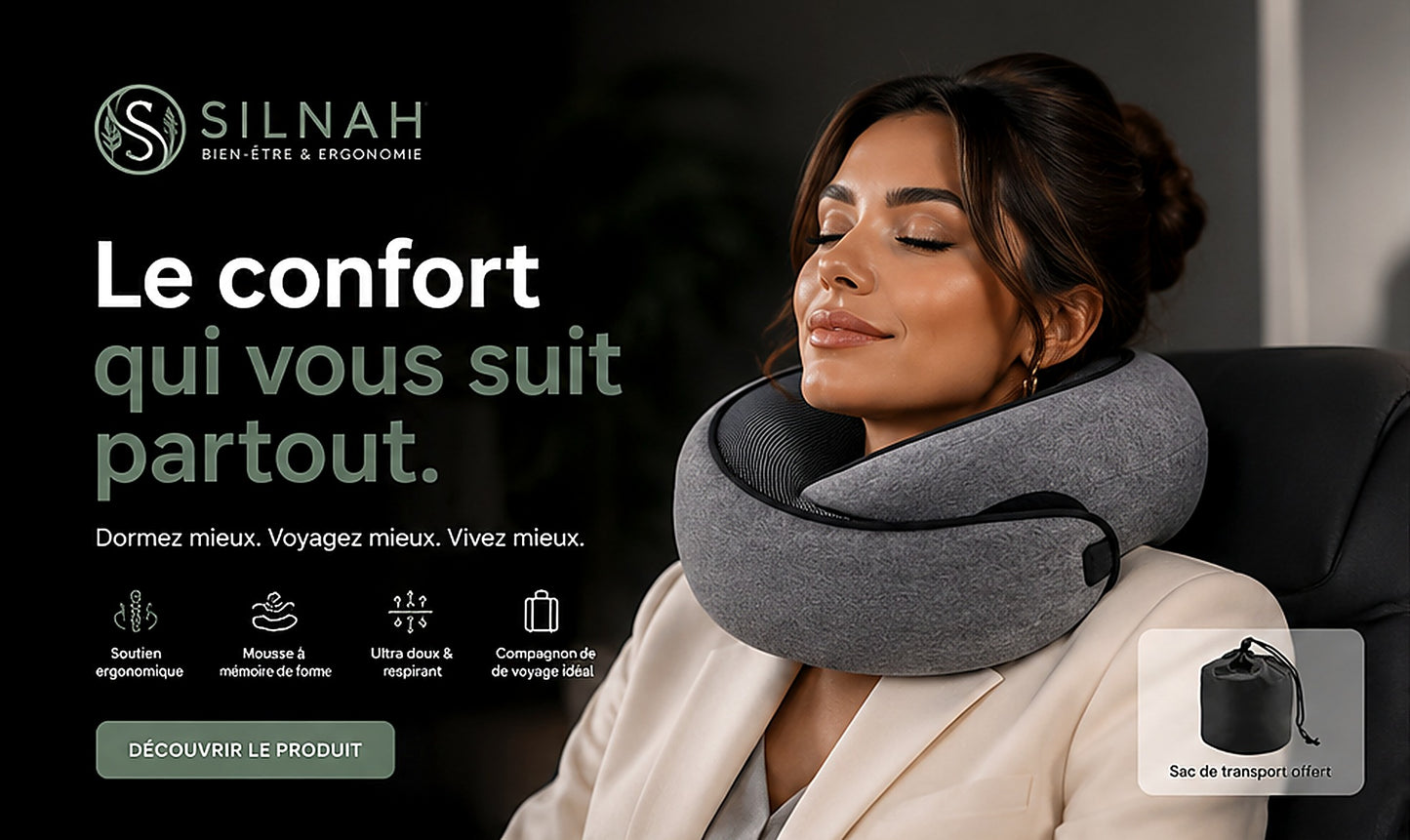 Oreiller Cervical de Voyage – Mousse à Mémoire de Forme