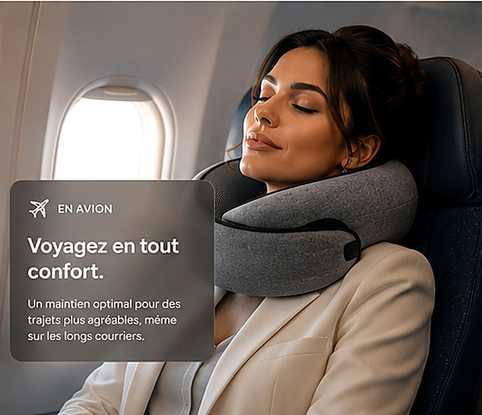 Oreiller Cervical de Voyage – Mousse à Mémoire de Forme