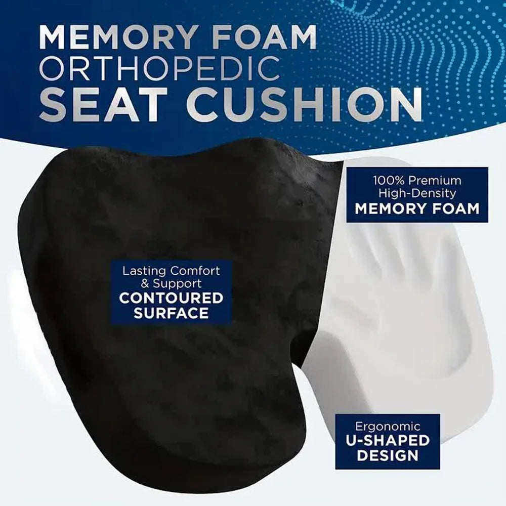 Coussin d'Assise Ergonomique – Mousse à Mémoire de Forme