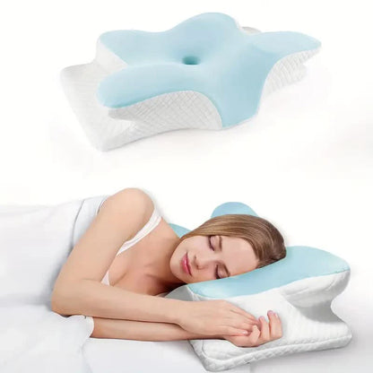 Oreiller Papillon Cervical – Mousse à Mémoire de Forme