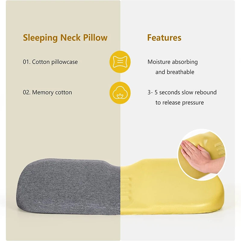 Oreiller Cervical Ergonomique – Mousse à Mémoire de Forme